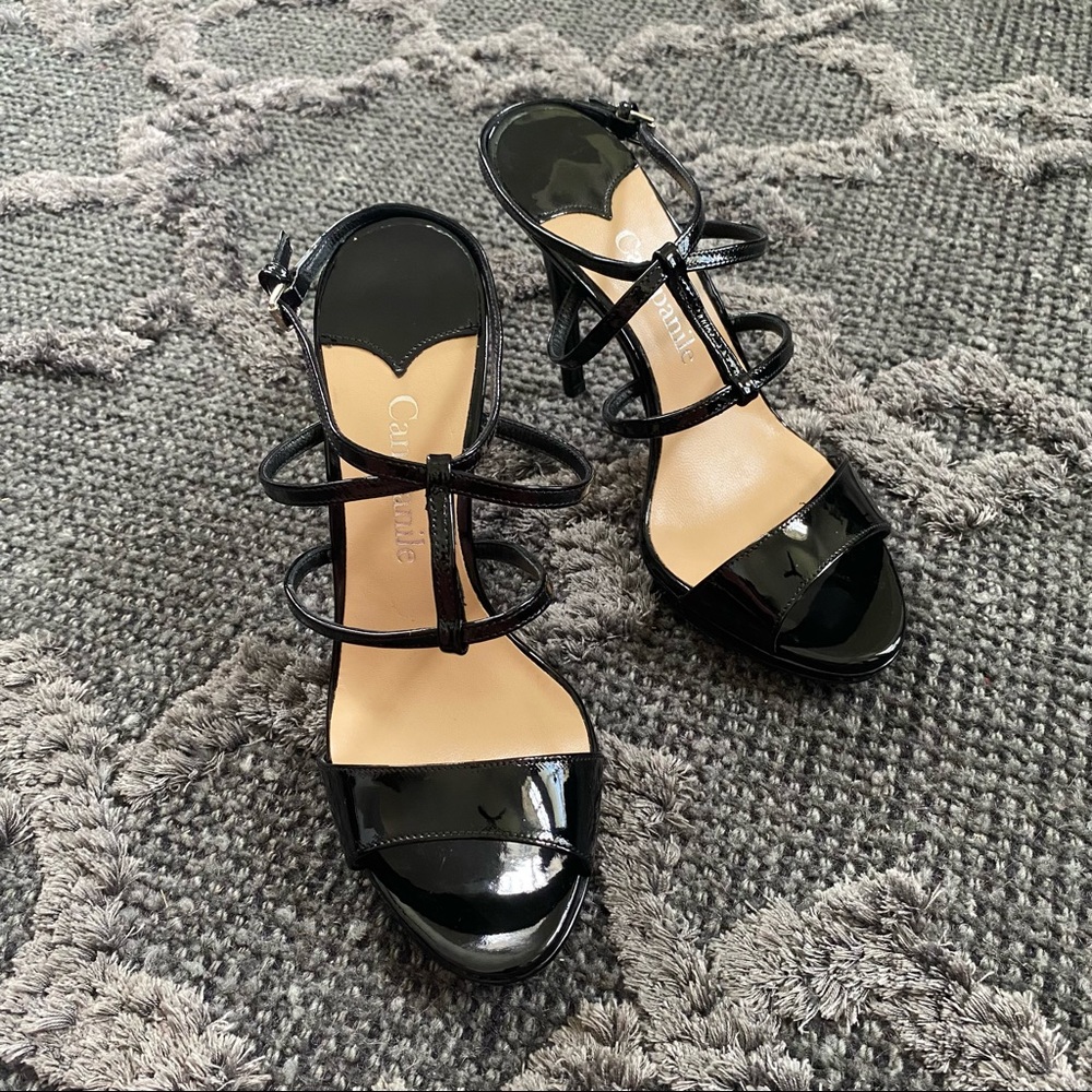 NWOT Campanile Black Vero Cuoio Heels
